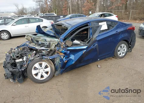 2016 Hyundai Elantra Se from USA, damaged, VIN 5NPDH4AE6GH719262